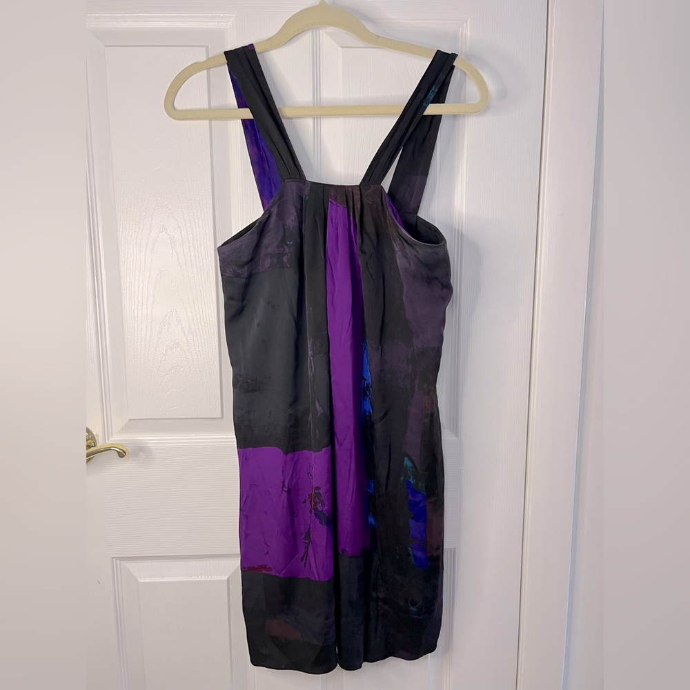 Sleeveless A-Line Silk Blend Banana Republic Pattered Party Dress Sz 0